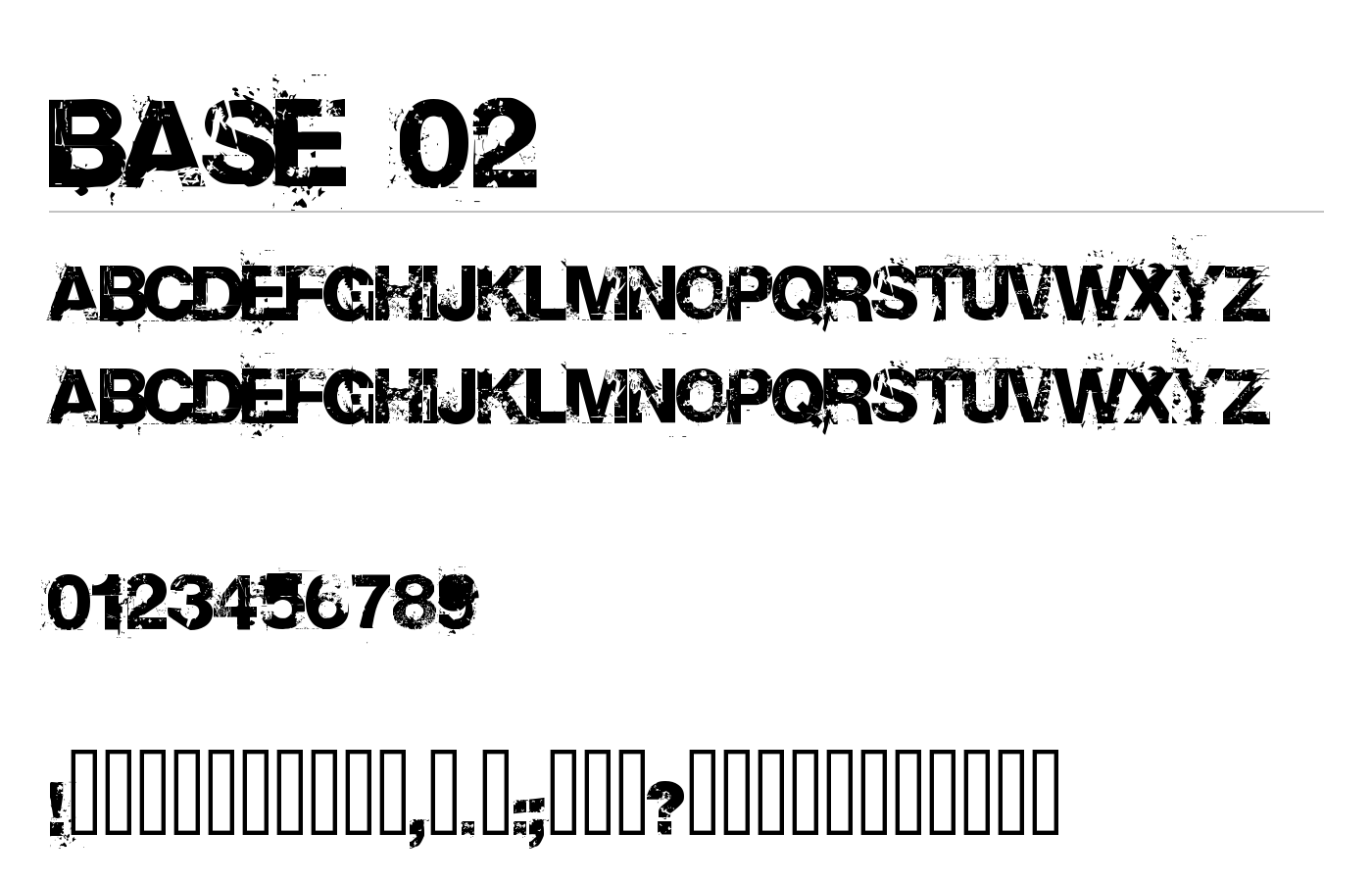 Base 02 Font preview