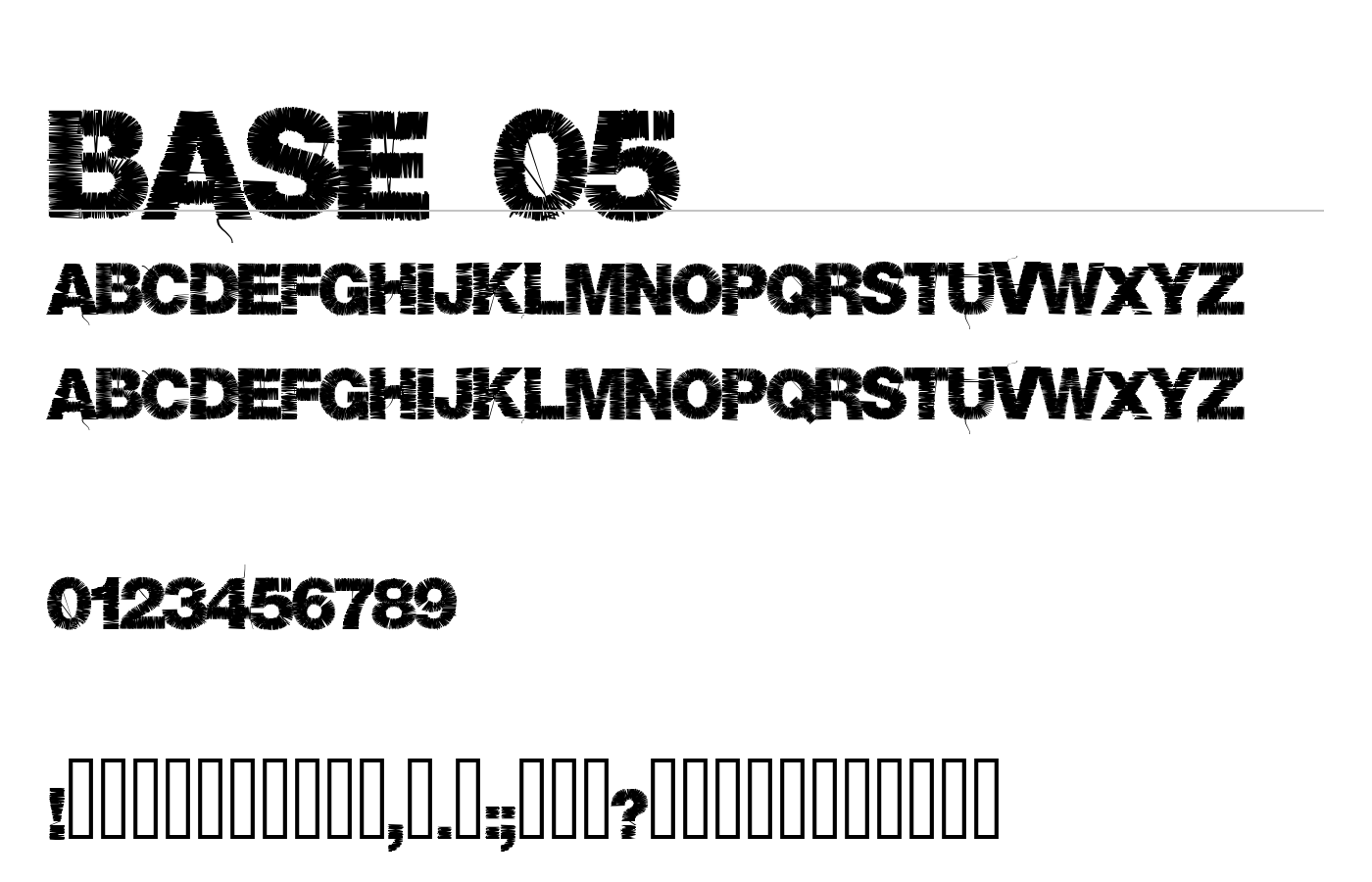 Base 05 Font preview