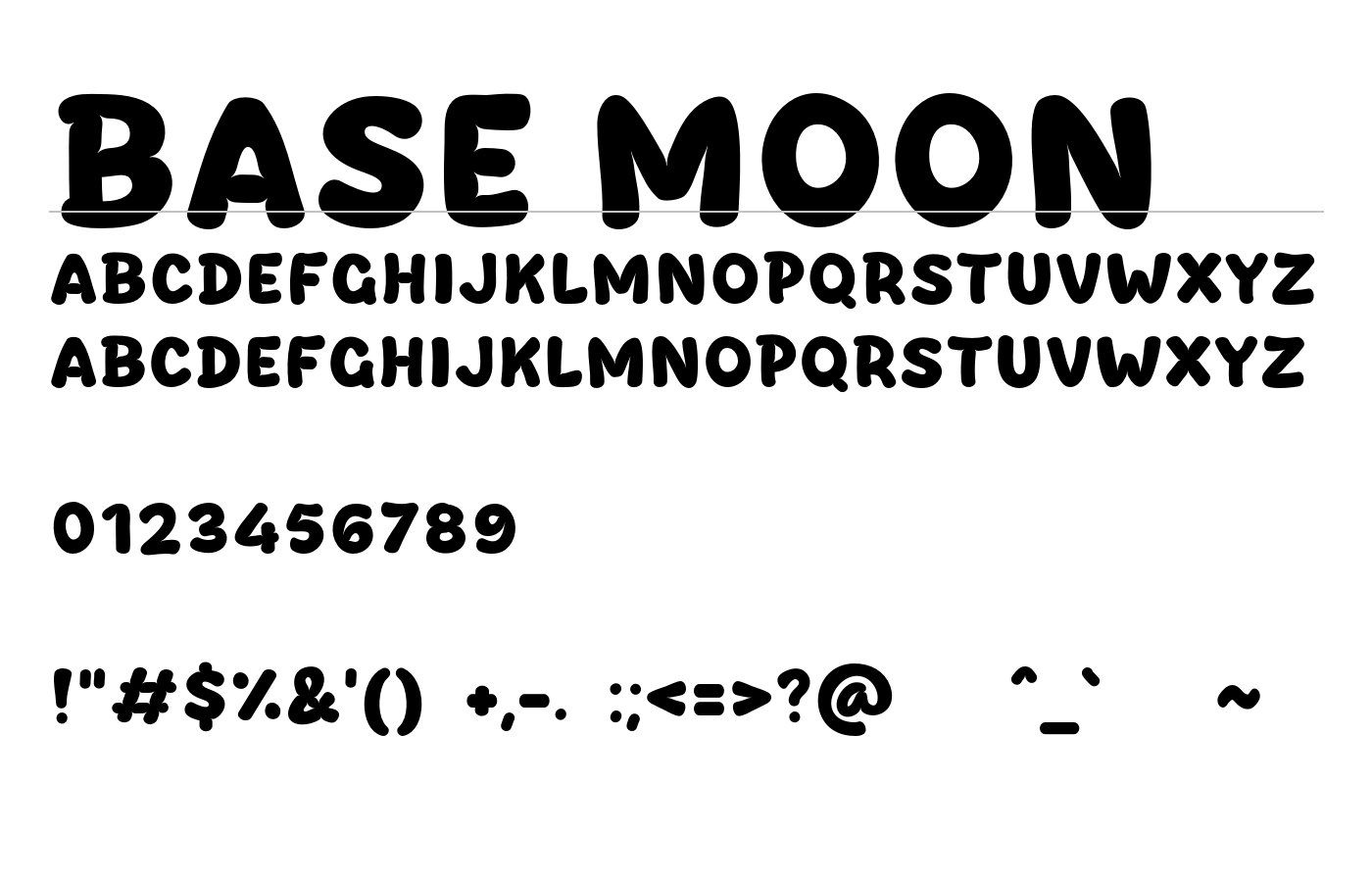 Base Moon Font preview