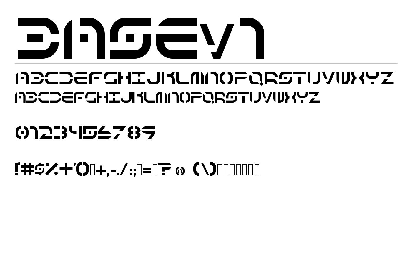 BASEv1 Font preview