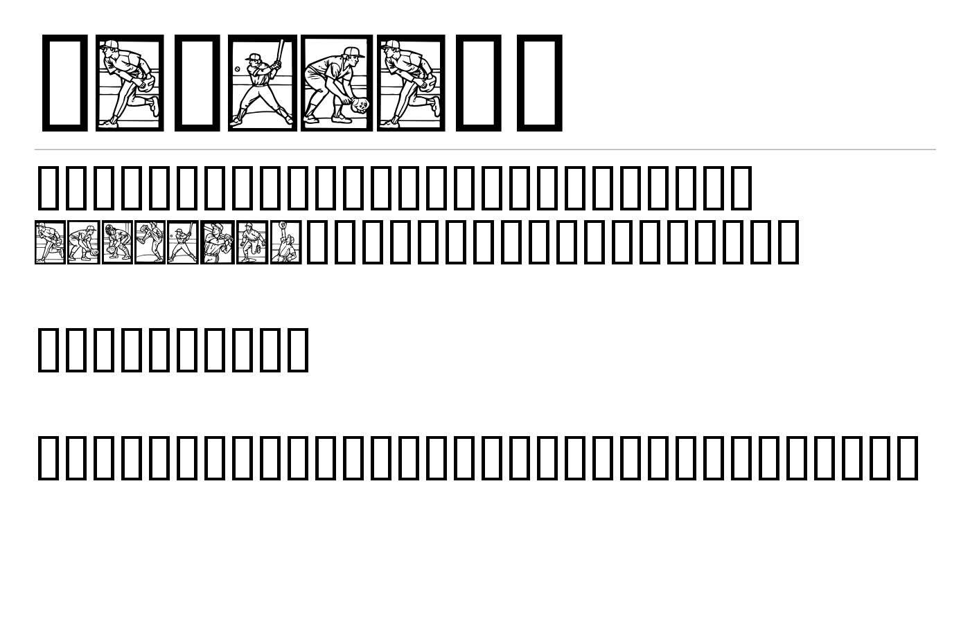 Baseball Font preview