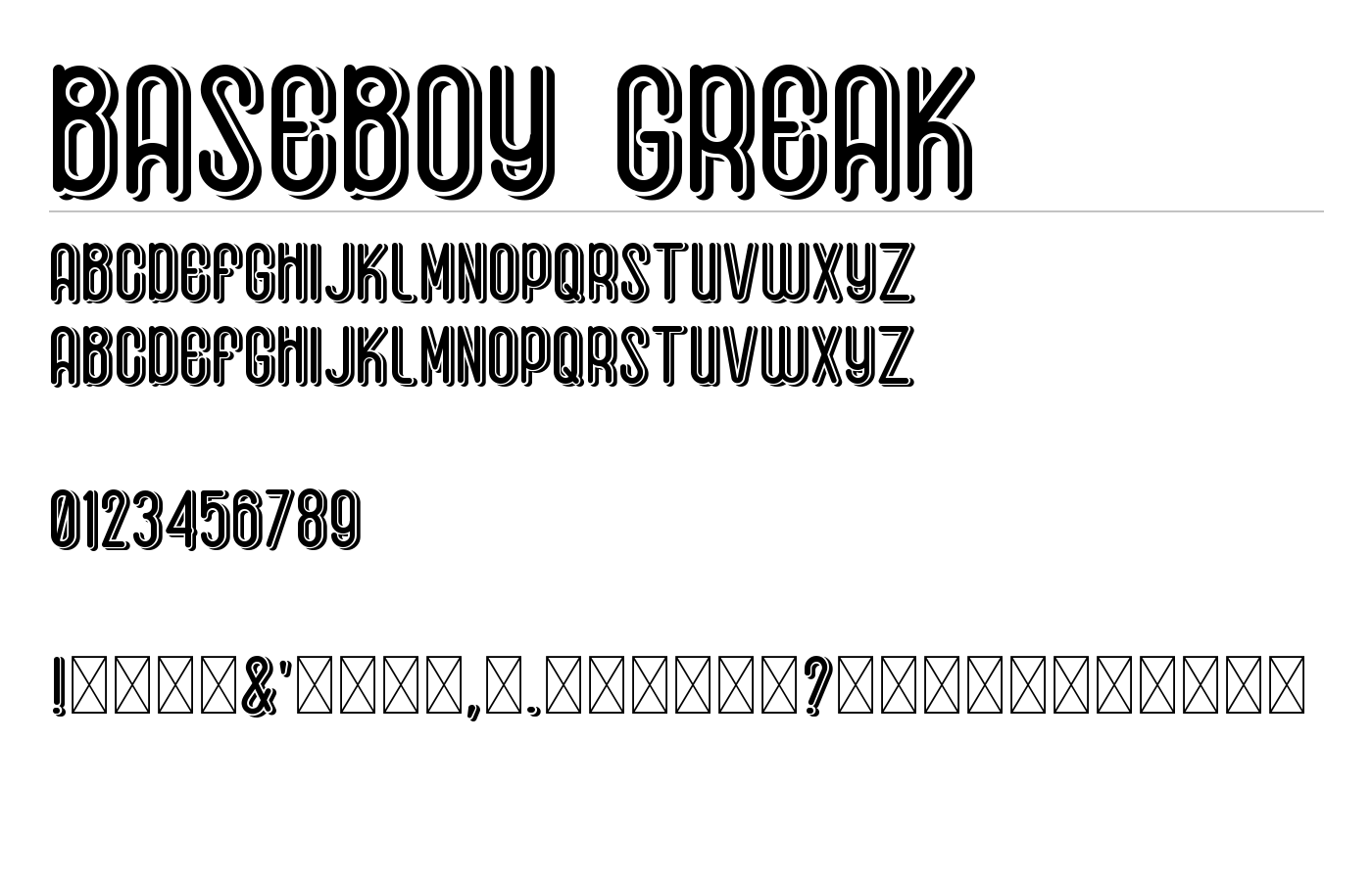 Baseboy Greak Font preview