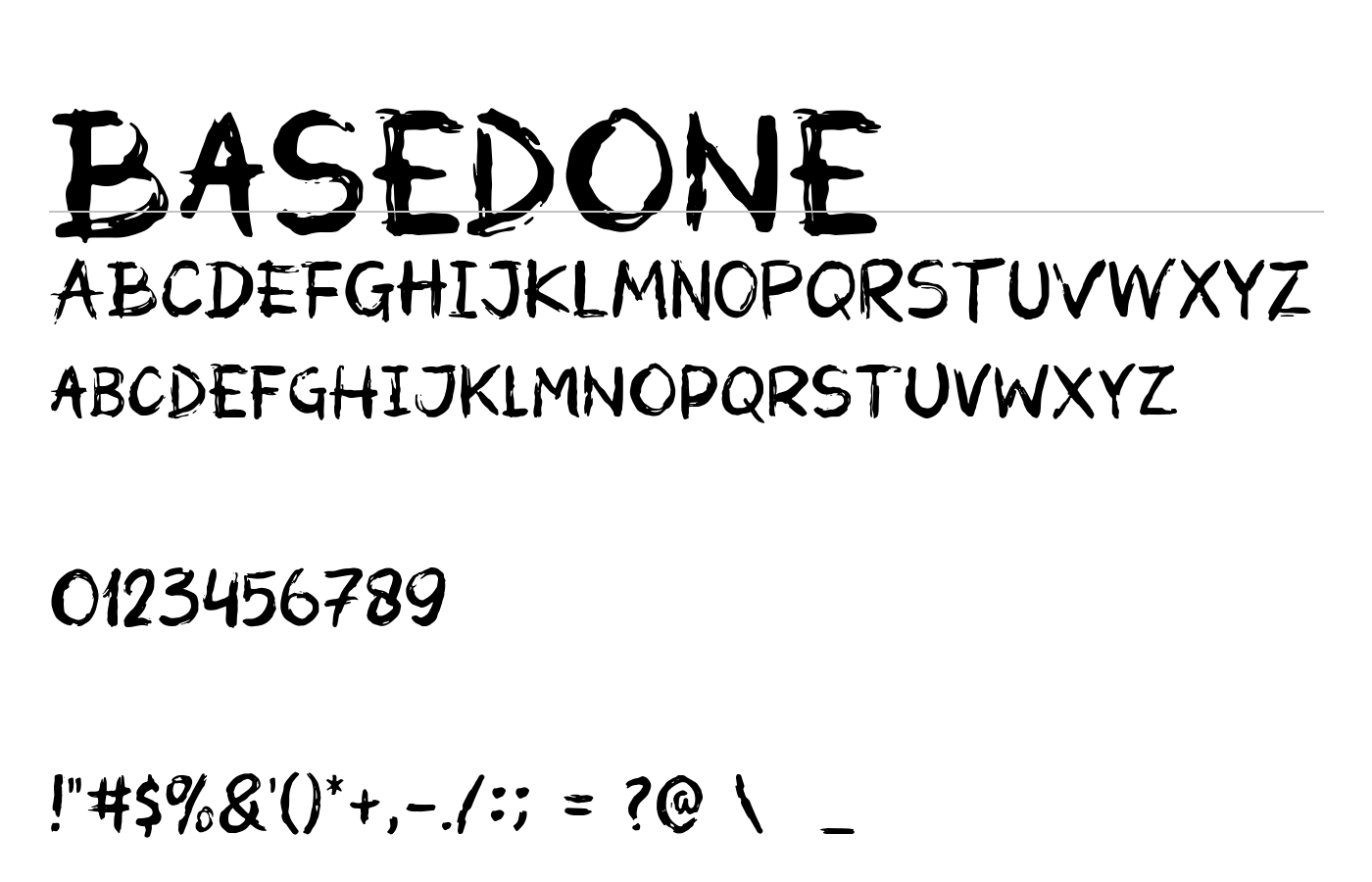Basedone Font preview
