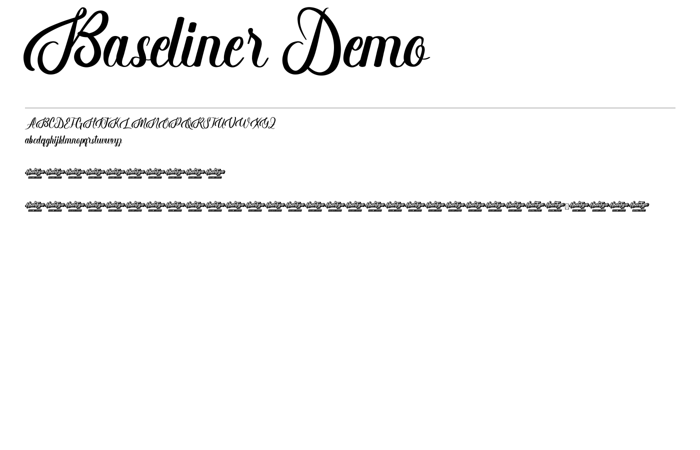 Baseliner Demo Font preview