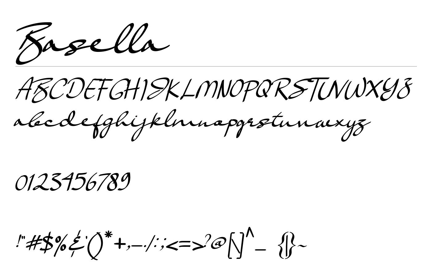 Basella Font preview