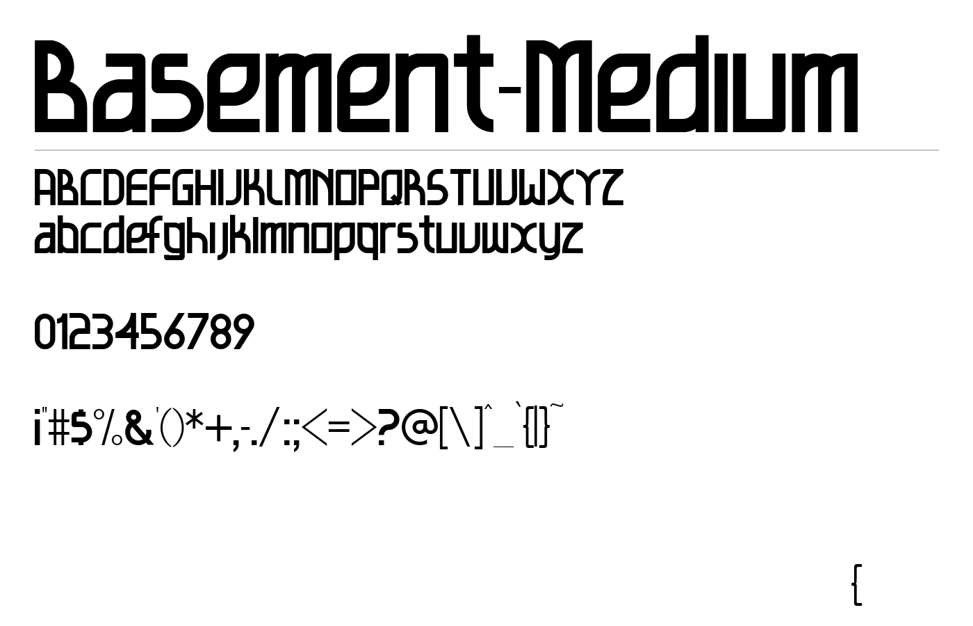Basement-Medium Font preview