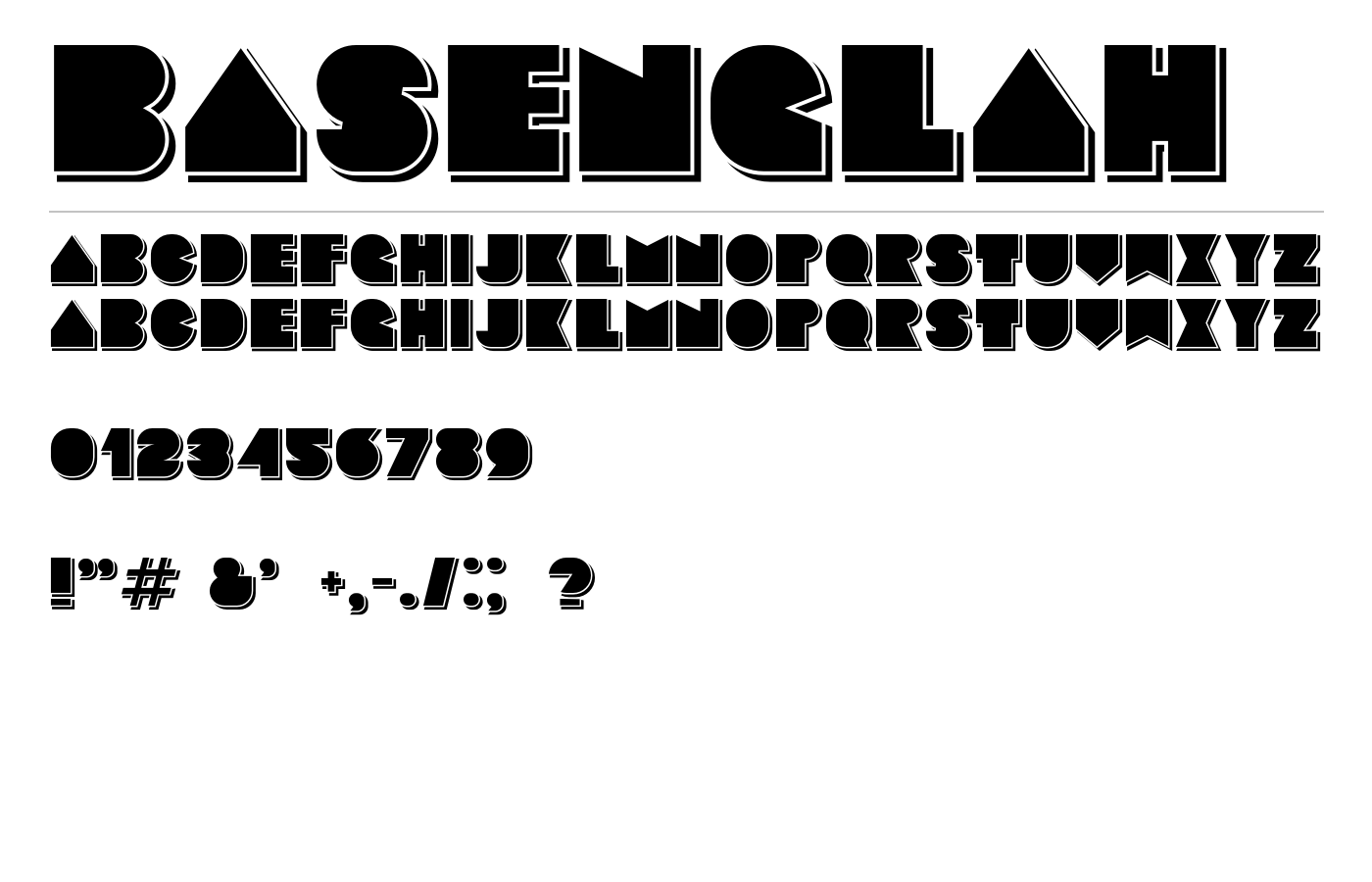 Basenglah Font preview