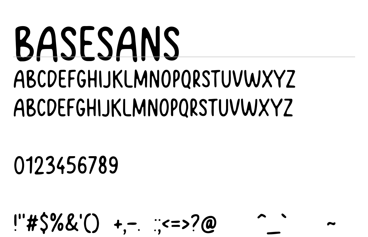 Basesans Font preview