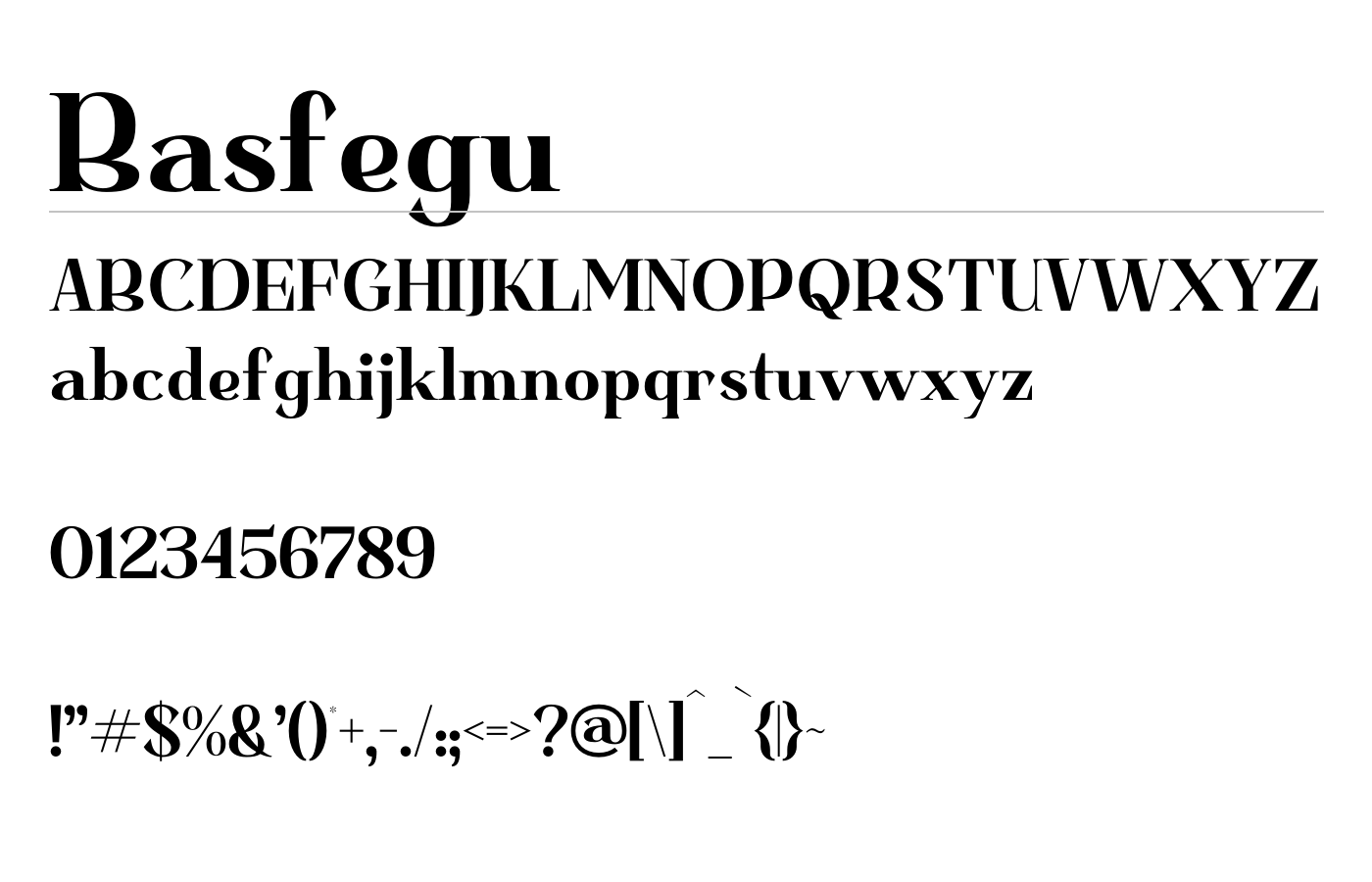 Basfegu Font preview