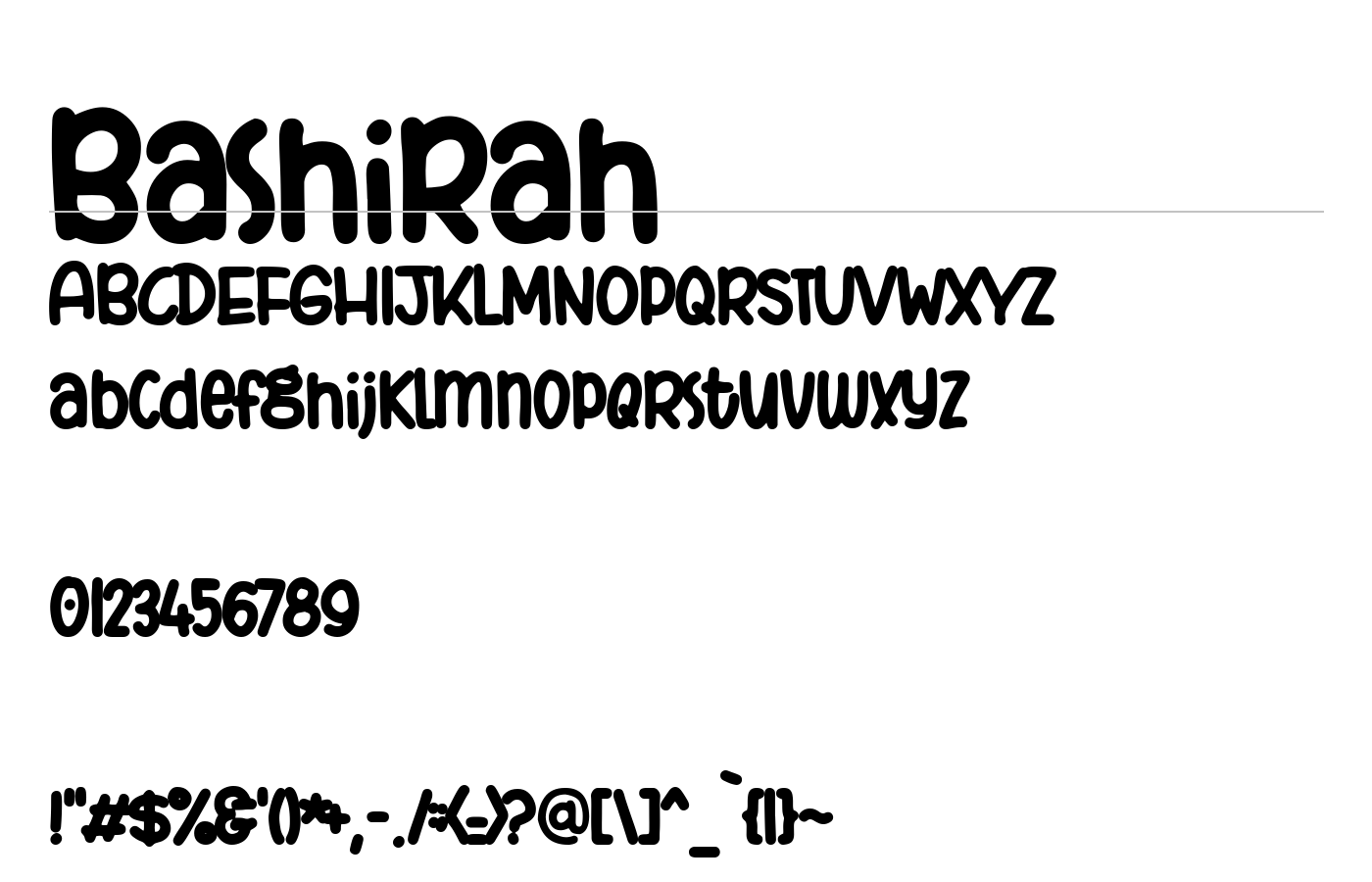 Bashirah Font preview