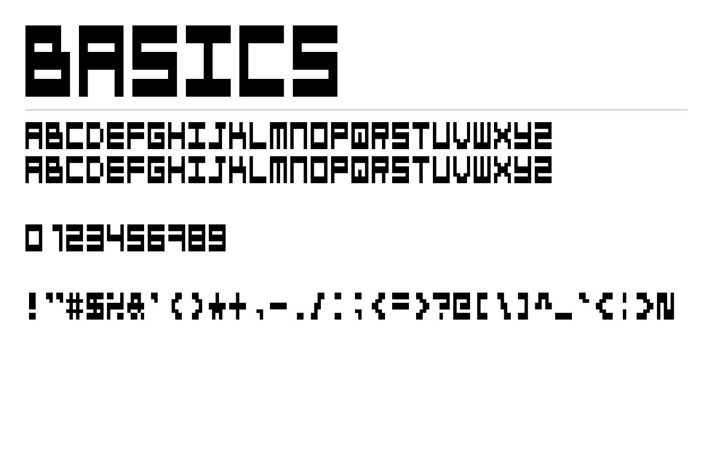 Basic5 Font preview