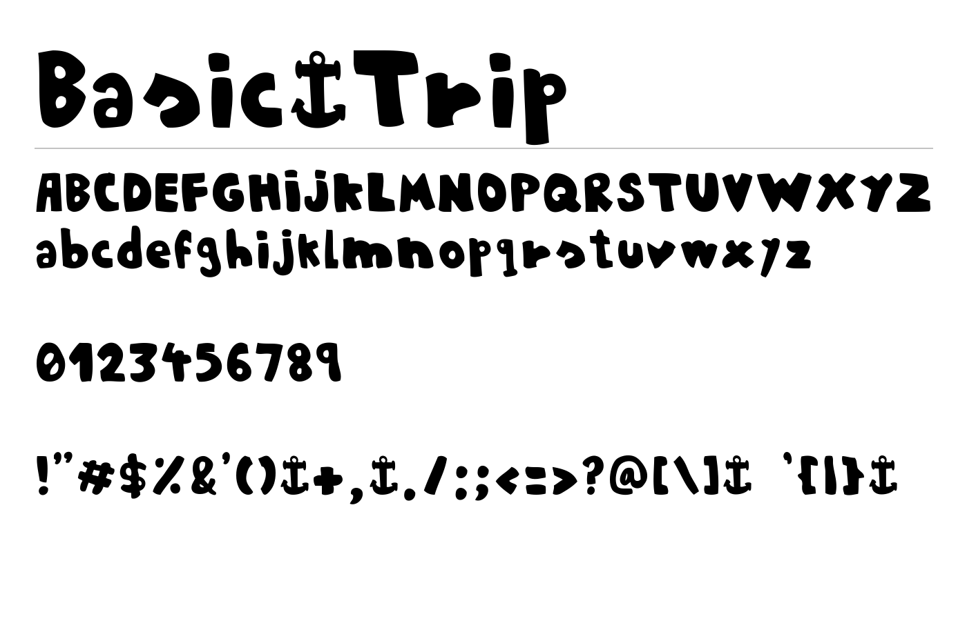 Basic-Trip Font preview