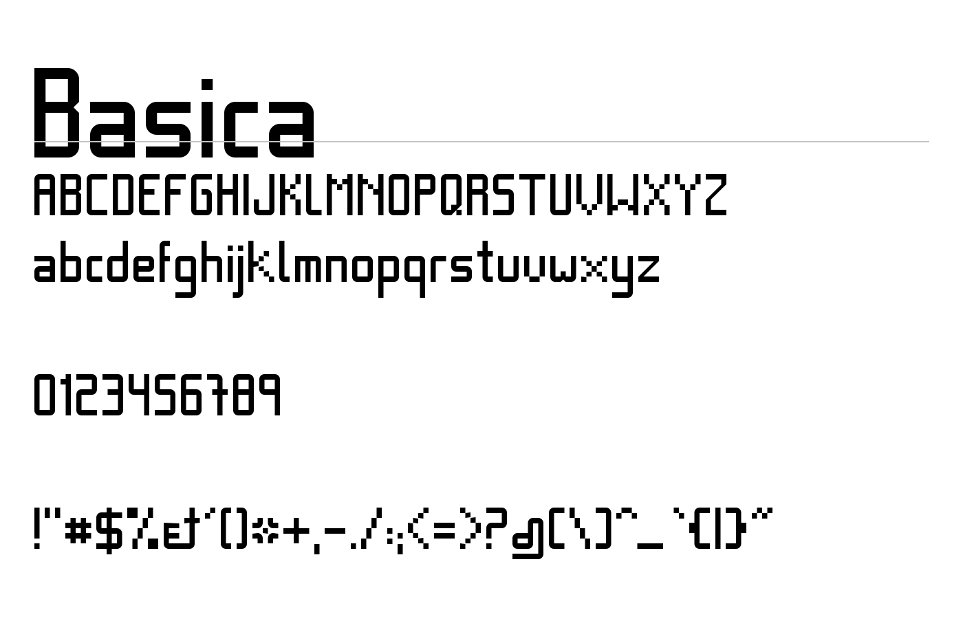Basica Font preview