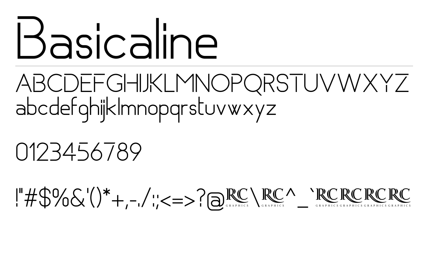 Basicaline Font preview