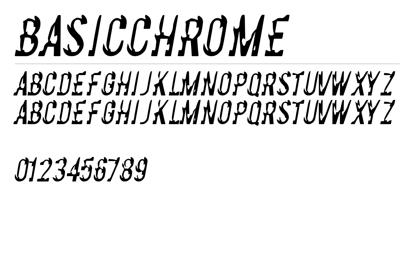 BasicChrome Font preview
