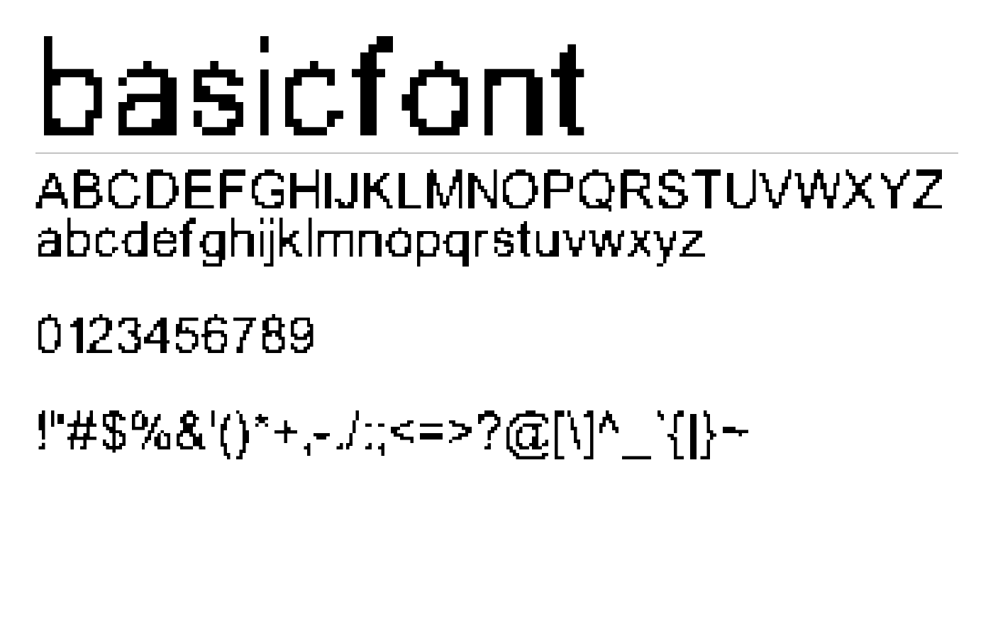 basicfont preview