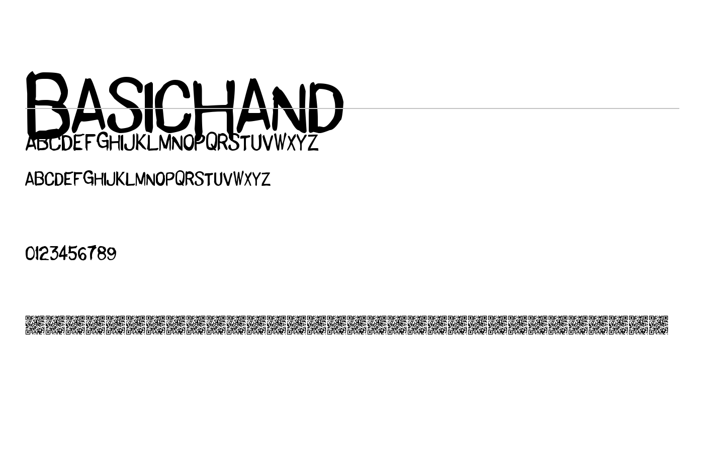 BasicHand Font preview