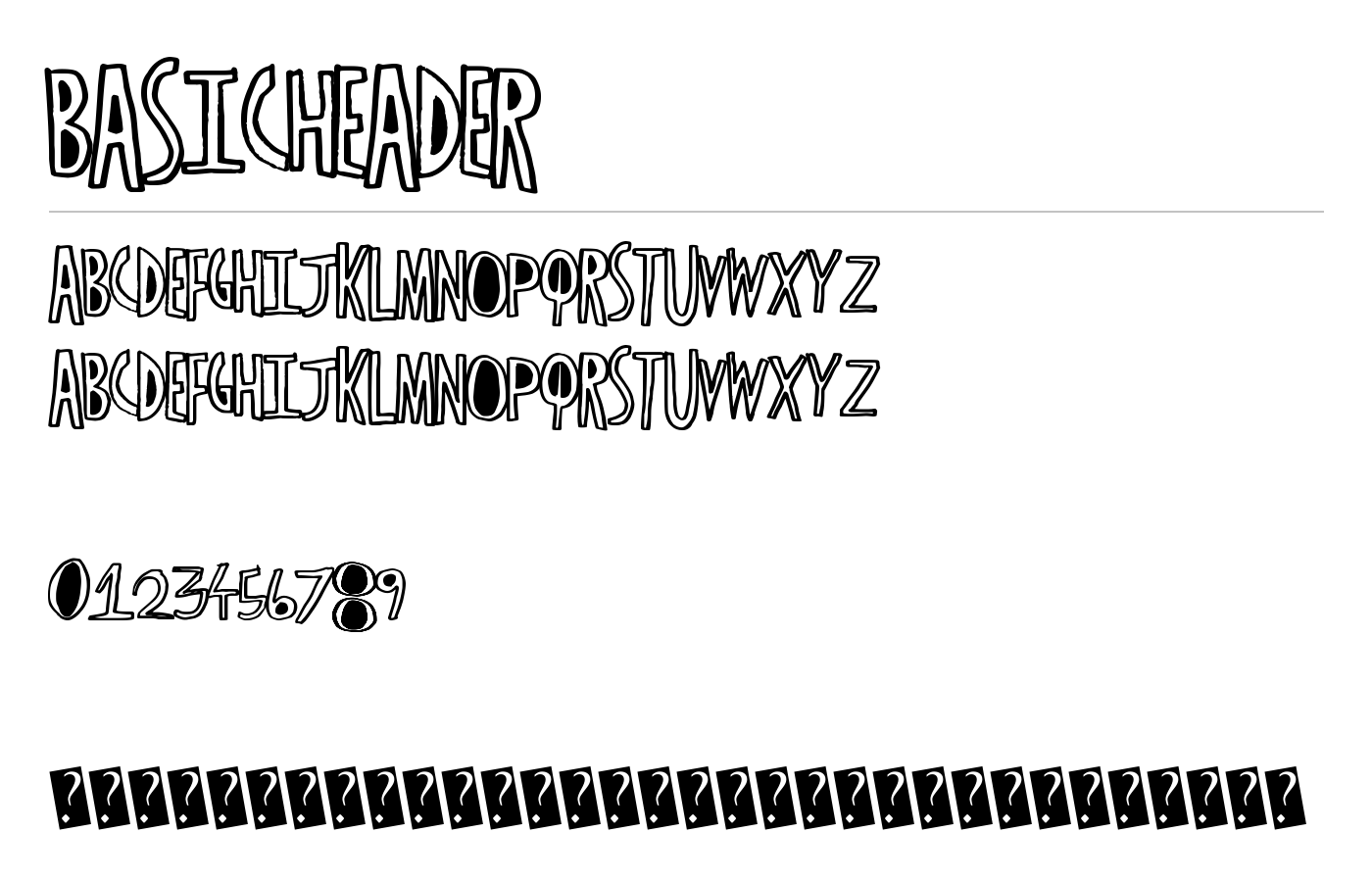 BasicHeader Font preview