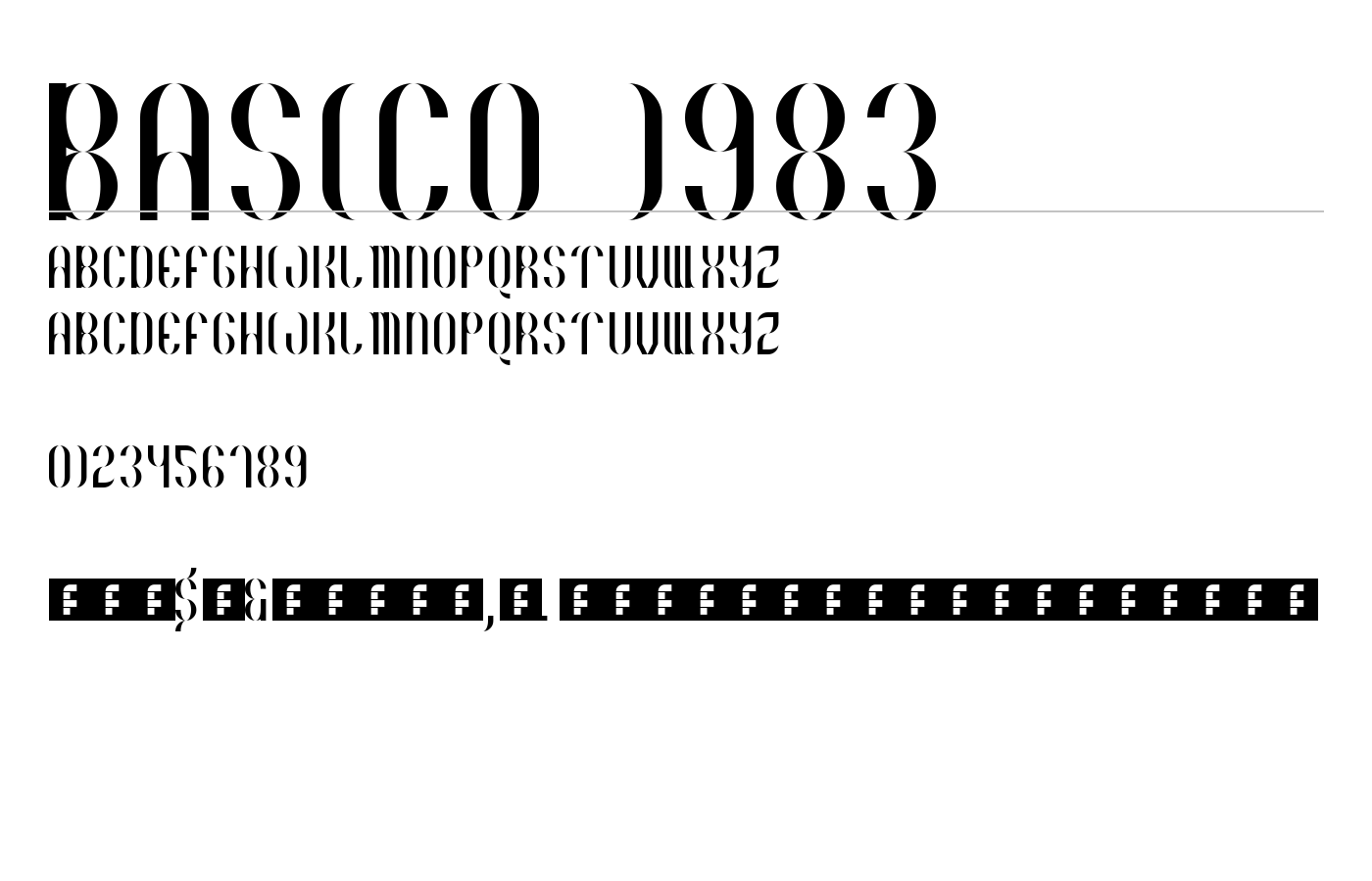 Basico 1983 Font preview