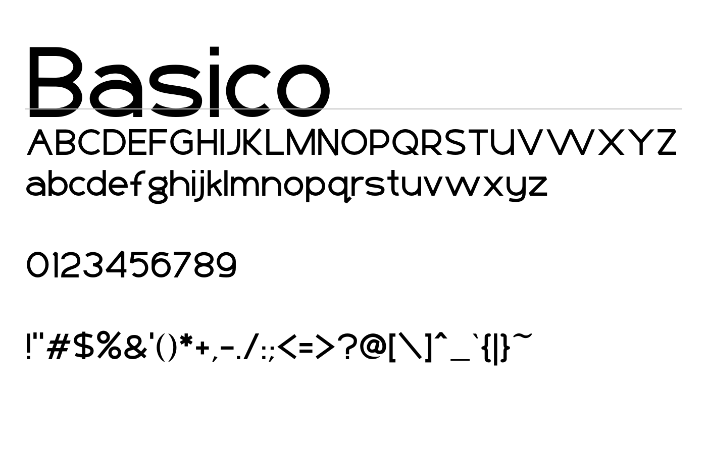Basico Font preview