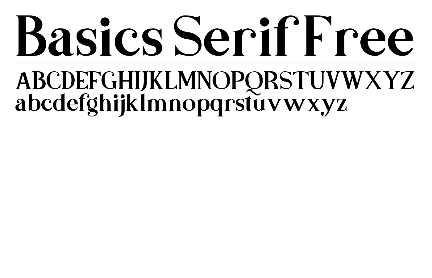 Basics Serif Font preview