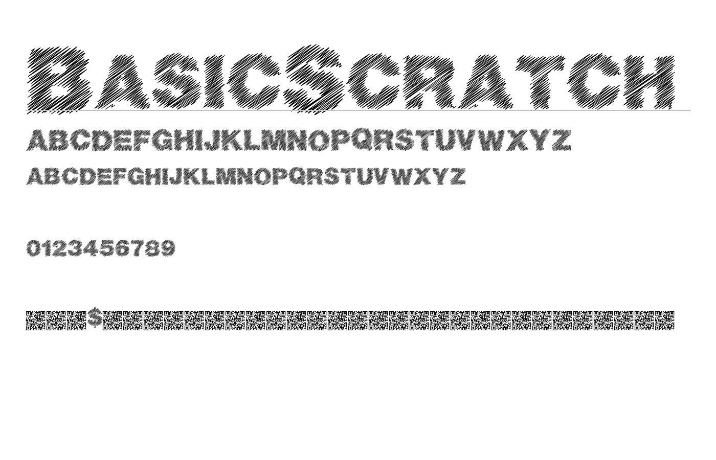 BasicScratch Font preview