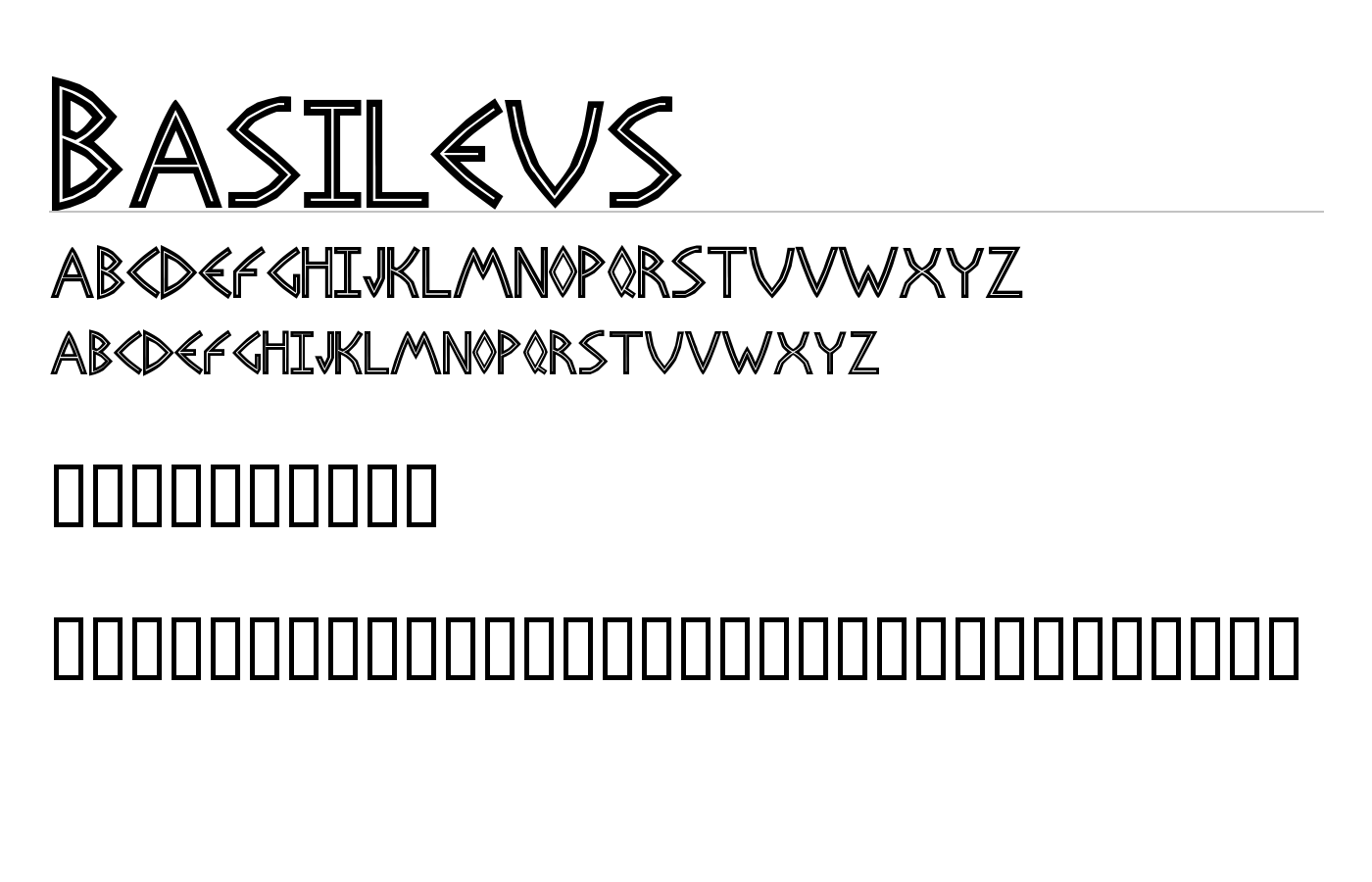 Basileus Font preview