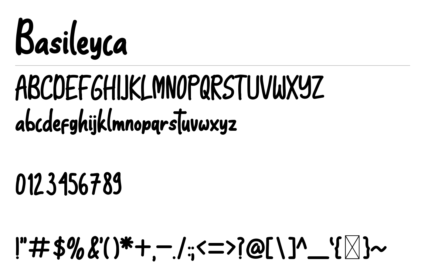 Basileyca Font preview