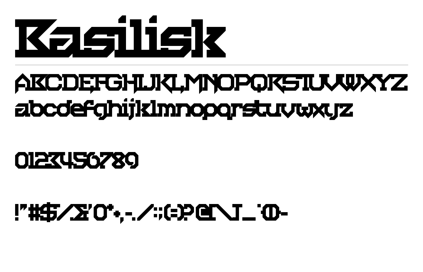 Basilisk Font preview