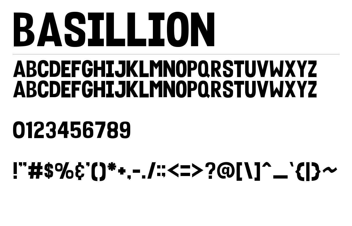 Basillion Font preview