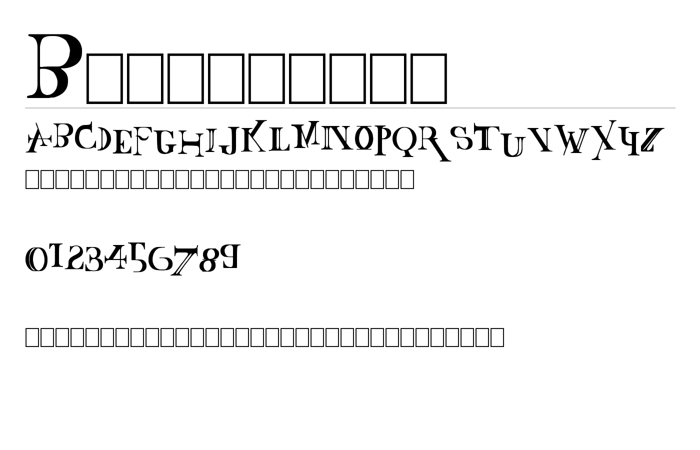 Baskertown Font preview