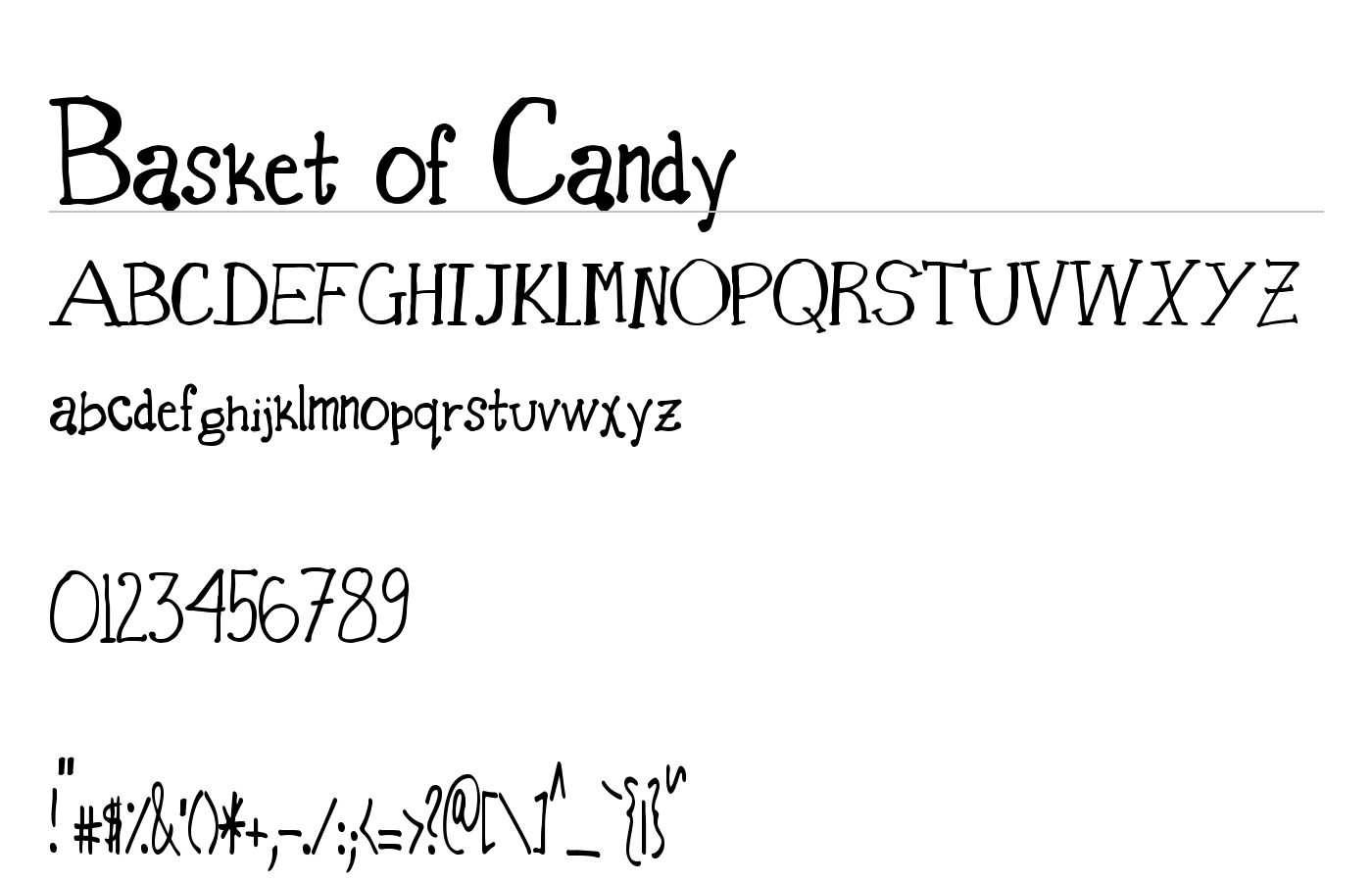 Basket of Candy Font preview