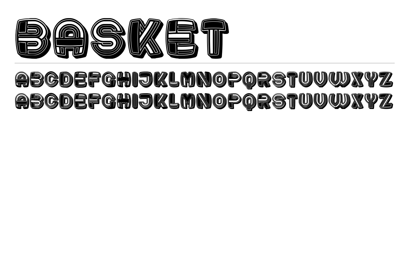 Basket Font preview