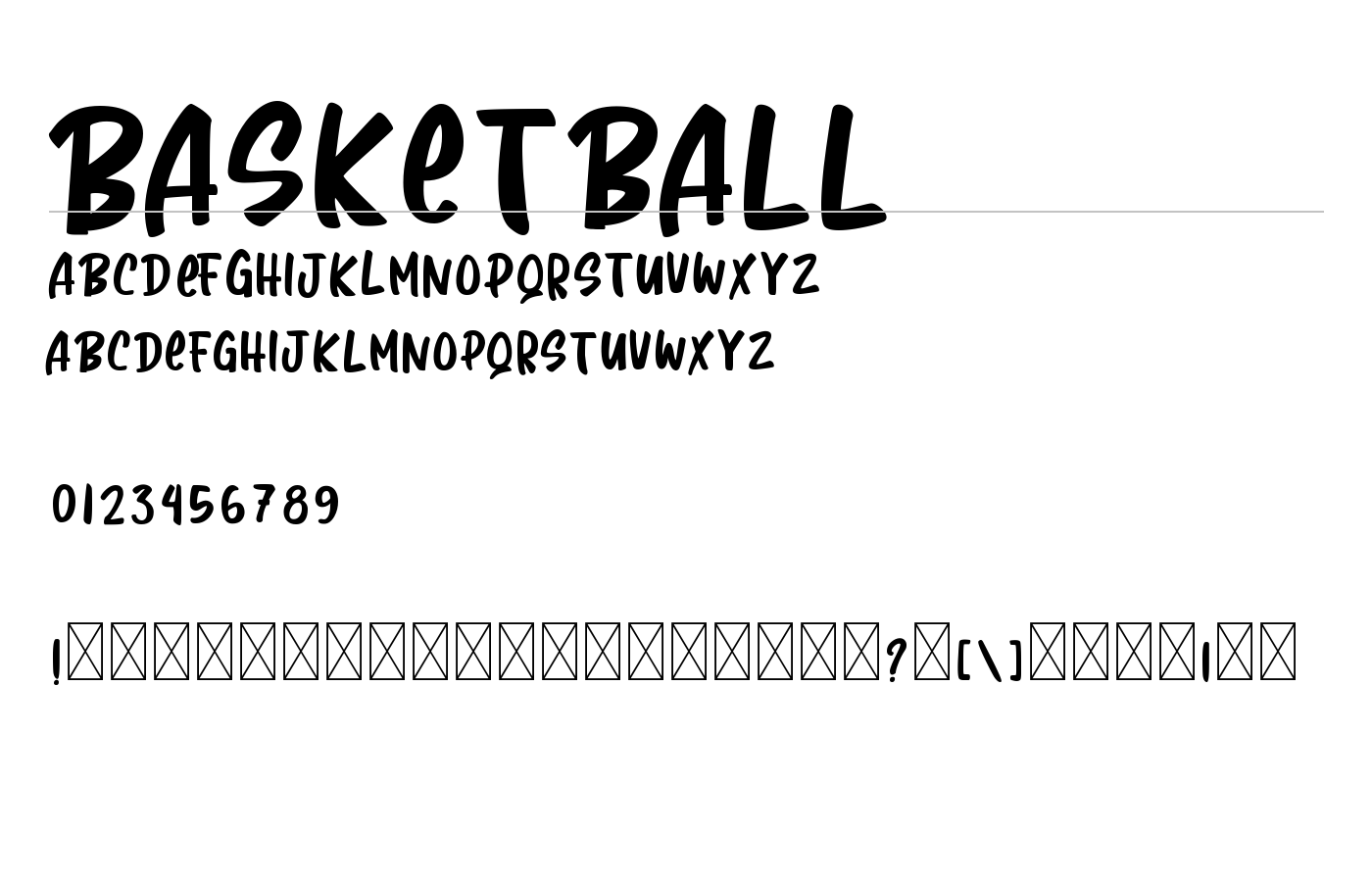 Basketball Font preview