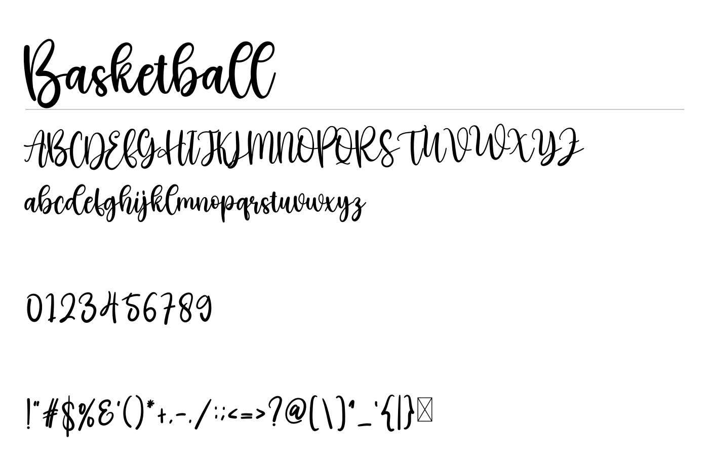 Basketball Font preview