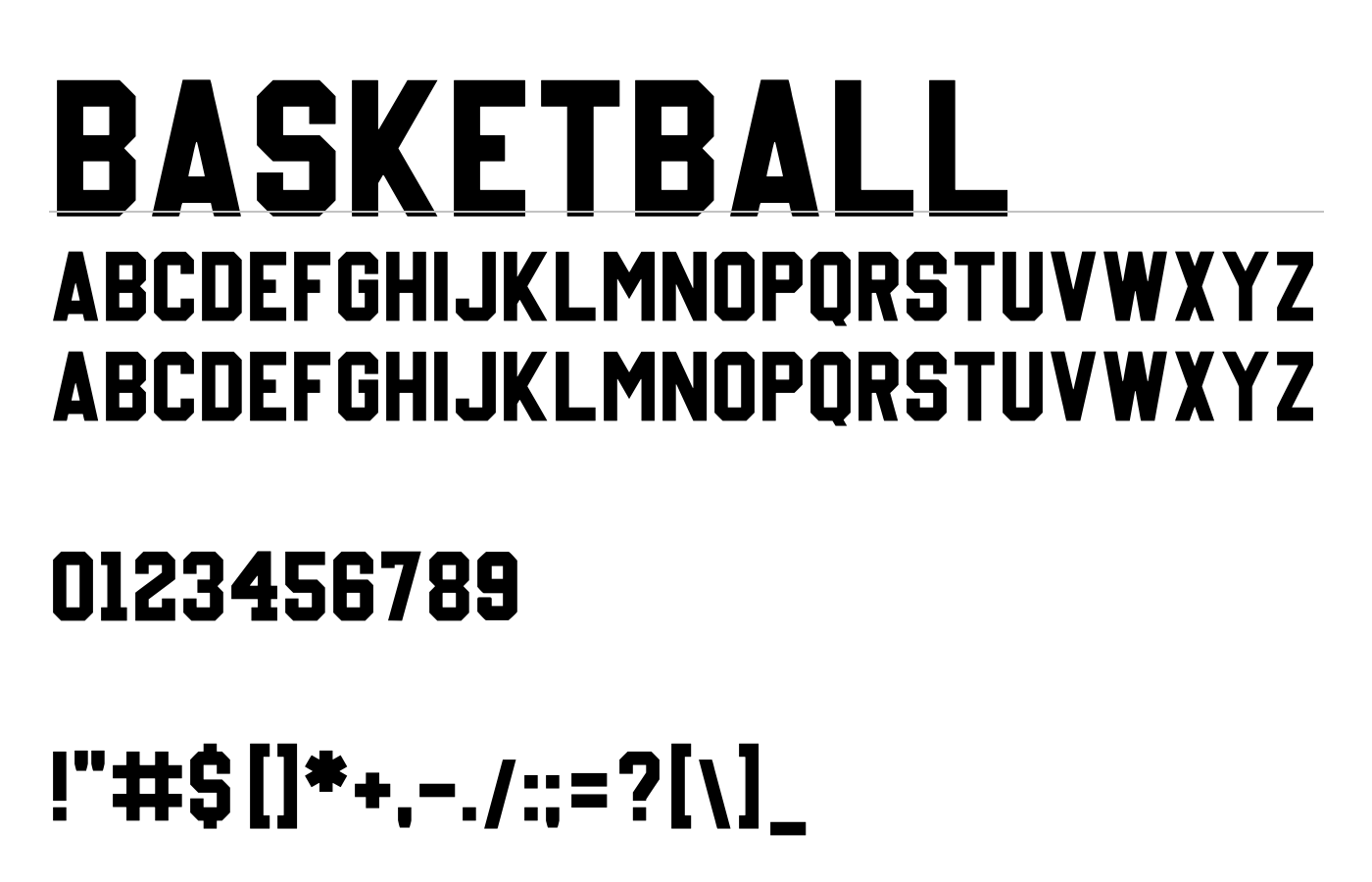 Basketball Font preview