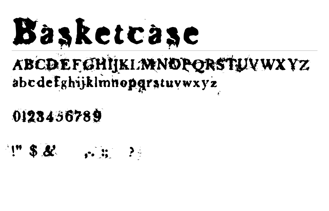 Basketcase Font preview