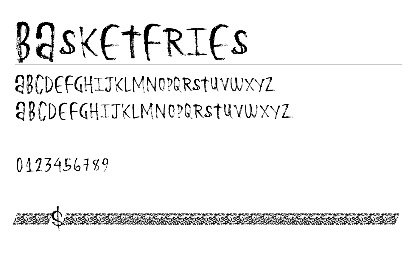 BasketFries Font preview
