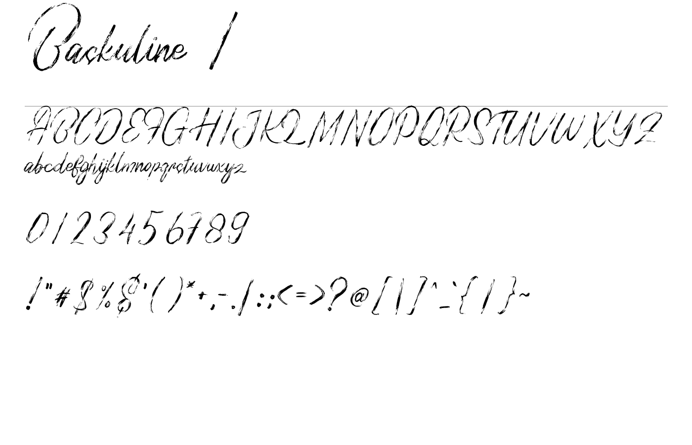Baskuline 1 Font preview