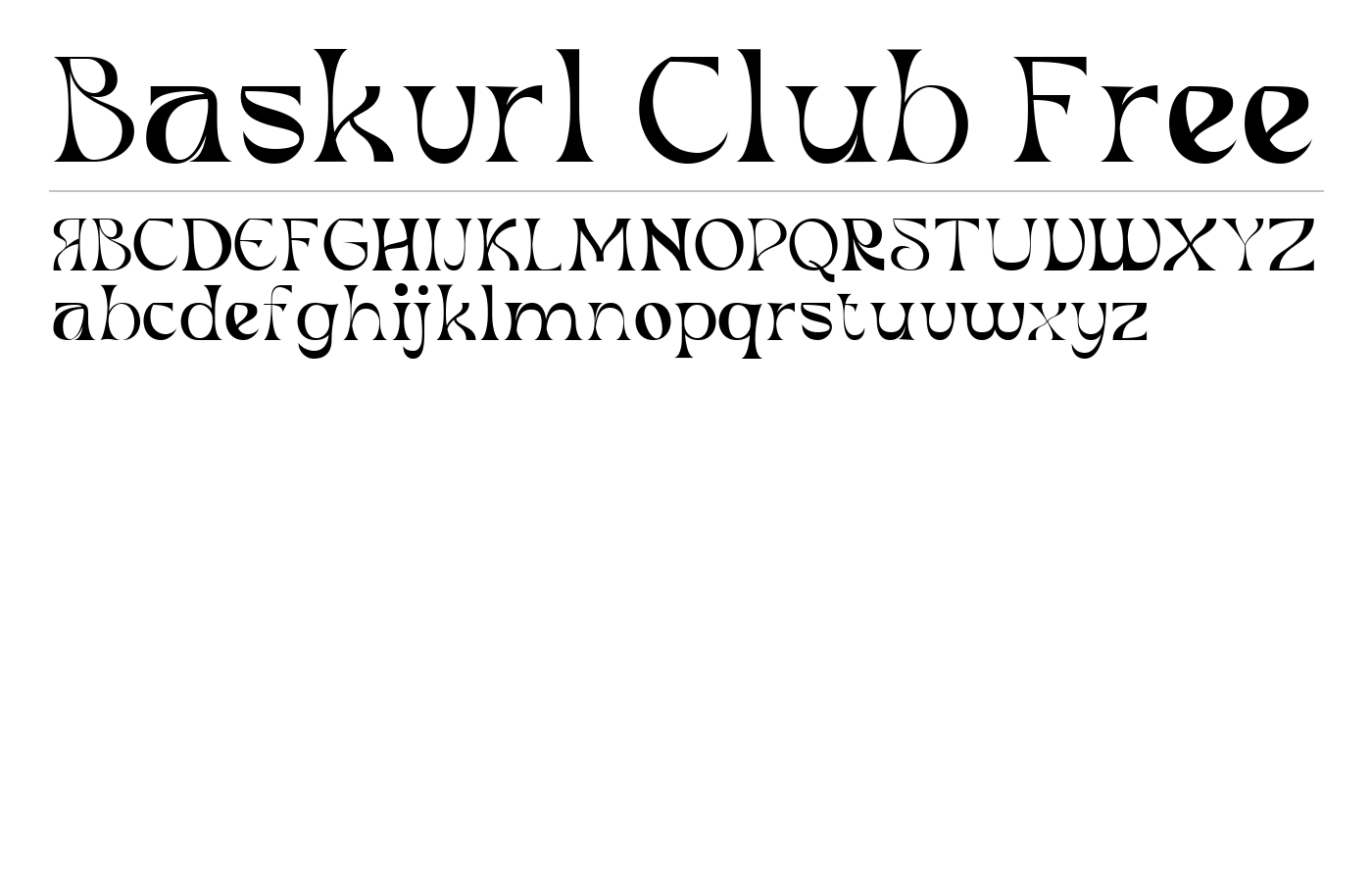 Baskvrl Club Free Font preview