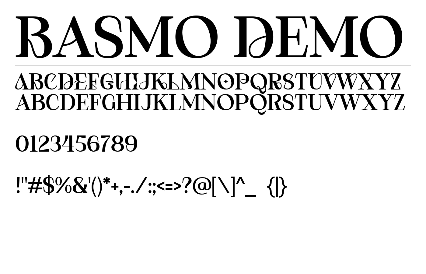 Basmo Font preview