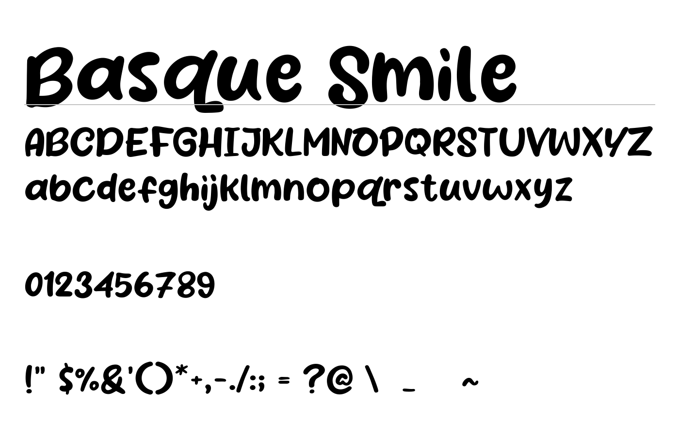 Basque Smile Font preview