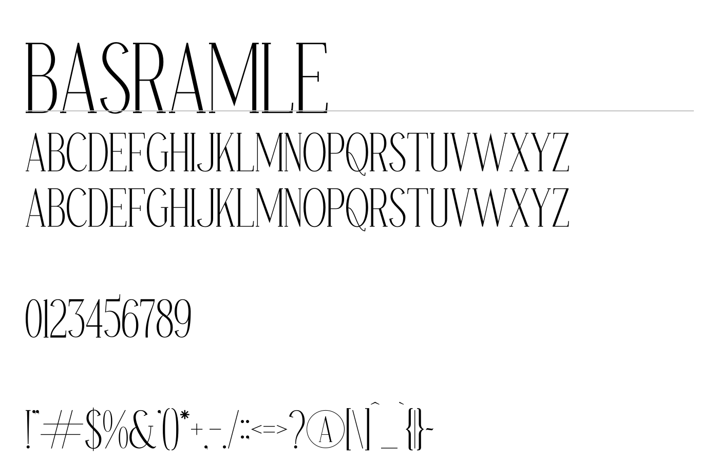 Basramle Font preview
