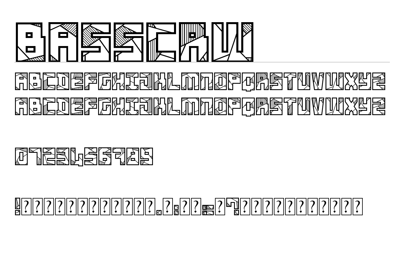 Basscrw Font preview