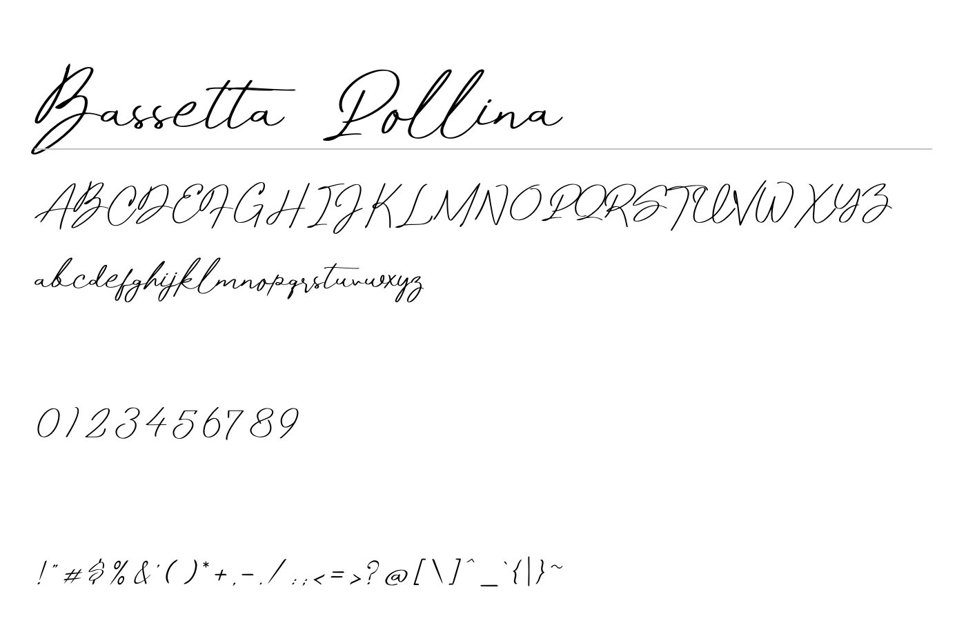 Bassetta Pollina Font preview