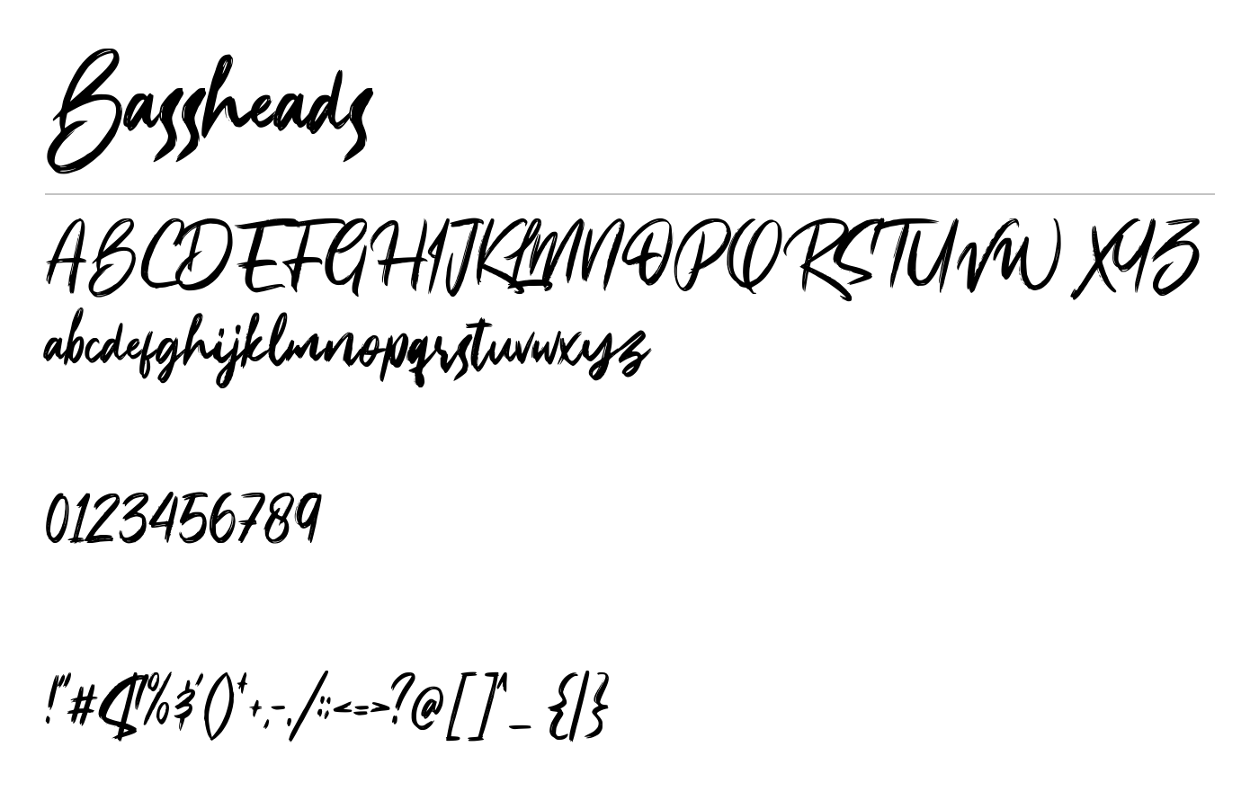 Bassheads Font preview