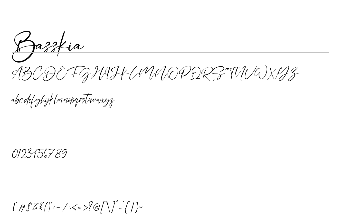Basskia Font preview