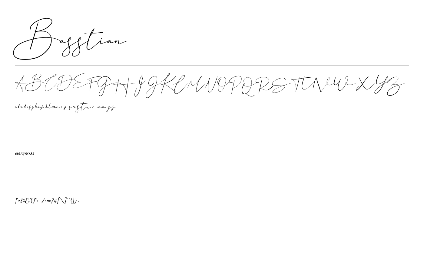 Basstian Font preview