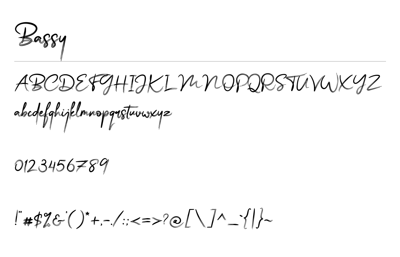 Bassy Font preview