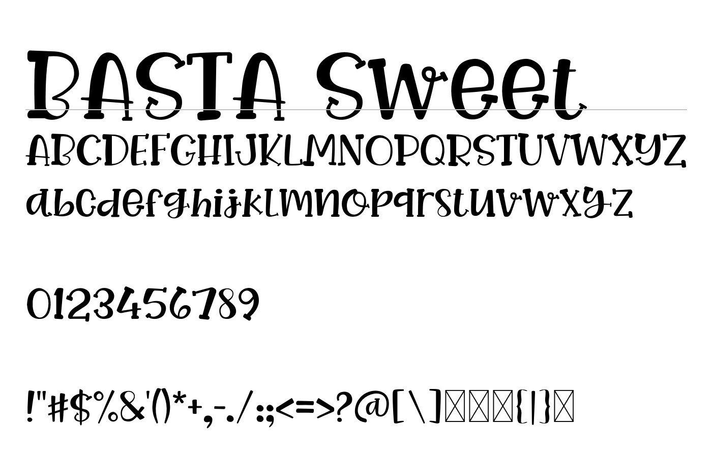 BASTA Sweet Font preview